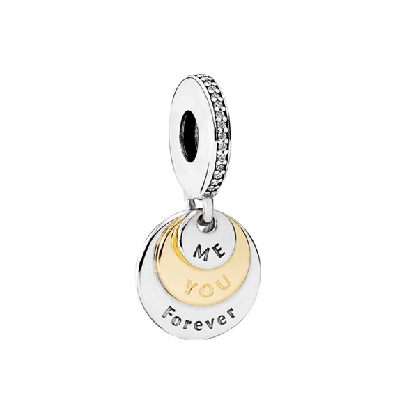 Authentic Pandora You Me Forever Charm 14k 925 Ale NWT - Picture 3 of 9